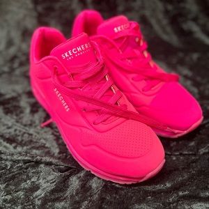 Hot pink sneakers